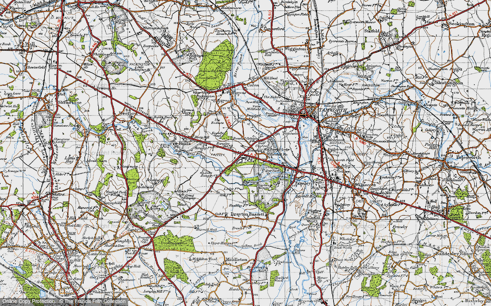 Old Map of Historic Map covering Bodnets, The in 1946