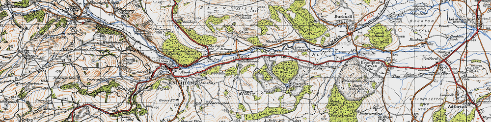 Old map of Milebrook in 1947