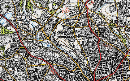 Old map of Miles Hill in 1947