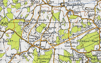 Old map of Miles's Green in 1945