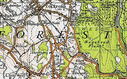 Old map of Milkwall in 1946