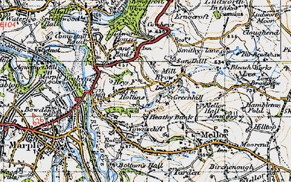 Old map of Mill Brow in 1947