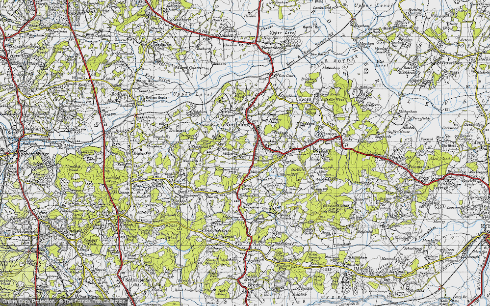 Old Map of Mill Corner, 1940 in 1940