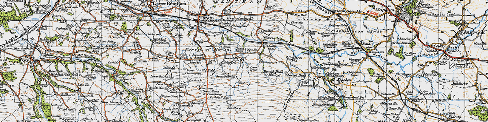 Old map of Lanshaw in 1947
