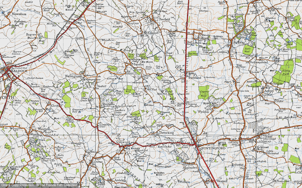 Old Map of Mill End, 1946 in 1946