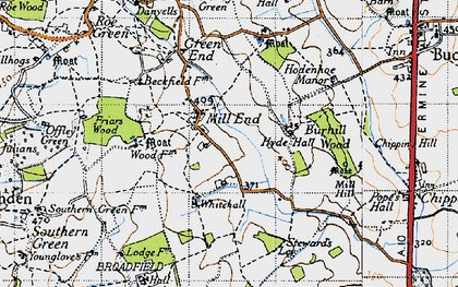 Old map of Mill End in 1946