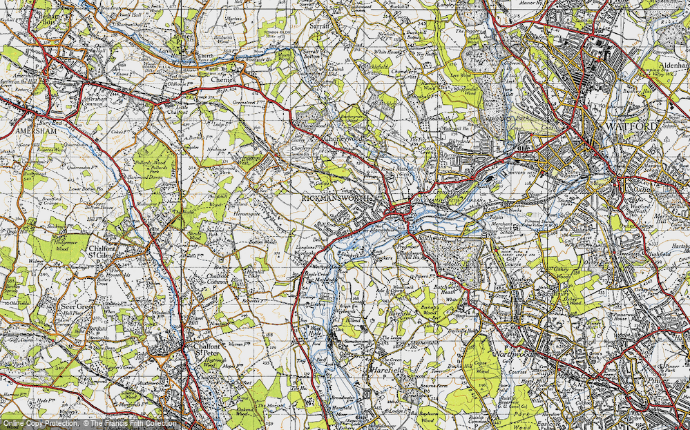 Old Map of Mill End, 1946 in 1946