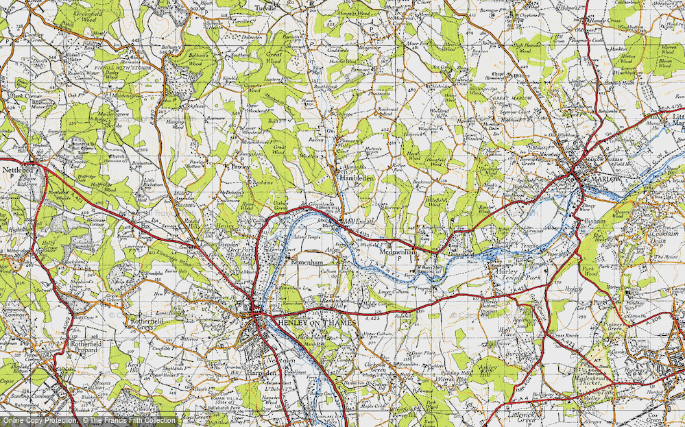 Old Map of Mill End, 1947 in 1947