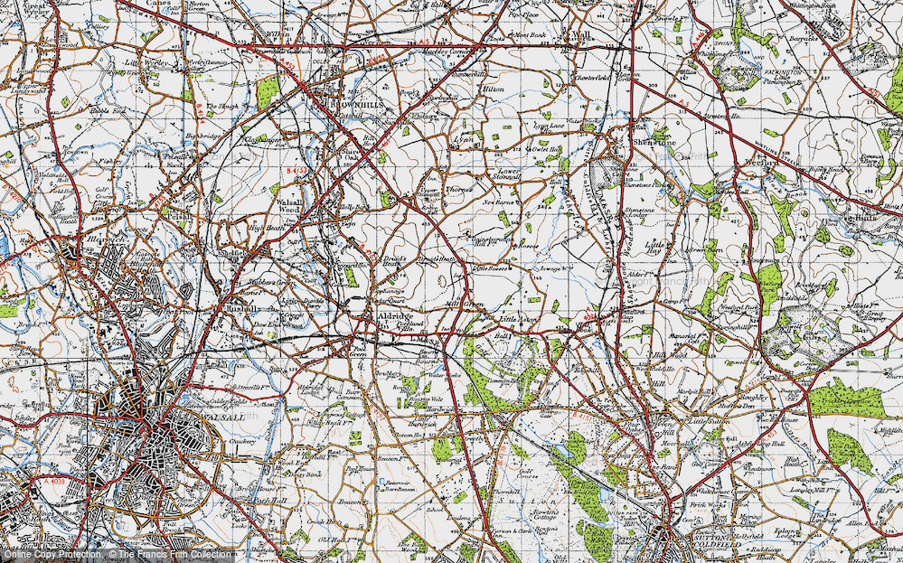 Old Map of Mill Green, 1946 in 1946