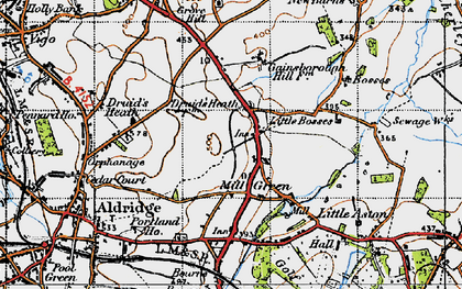 Old map of Mill Green in 1946