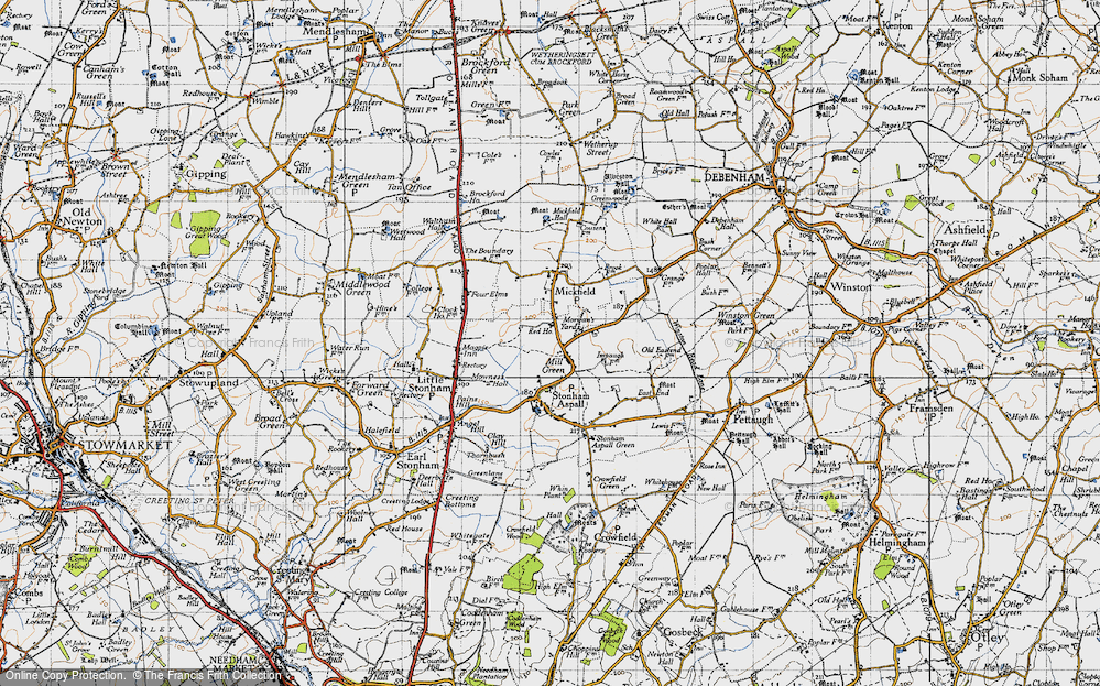 Old Map of Mill Green, 1946 in 1946
