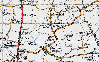 Old map of Mill Green in 1946