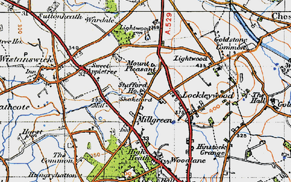 Old map of Mill Green in 1947