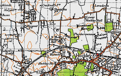 Old map of Mill Hill in 1945