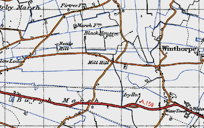 Old map of Mill Hill in 1946