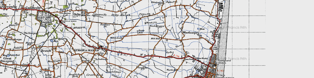 Old map of Mill Hill in 1946