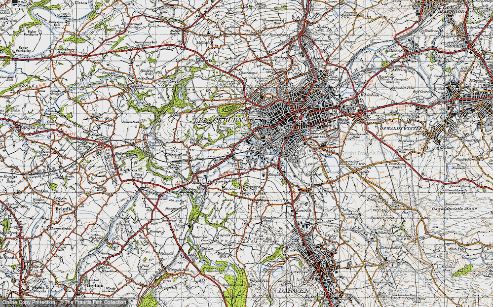 Old Map of Mill Hill, 1947 in 1947