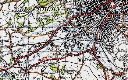 Old map of Mill Hill in 1947