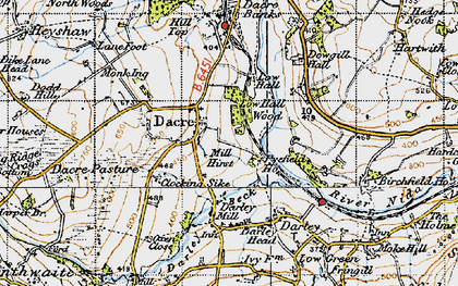Old map of Mill Hirst in 1947