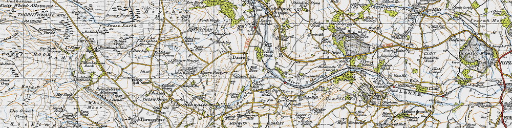 Old map of Mill Hirst in 1947