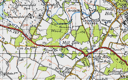 Old map of Mill Lane in 1940