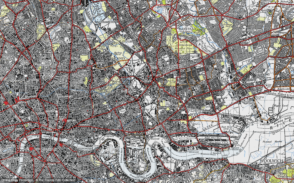 Old Map of Mill Meads, 1946 in 1946