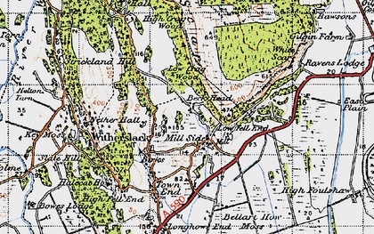 Old map of Mill Side in 1947
