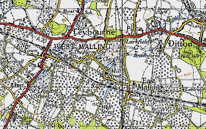 Old map of Mill Street in 1946