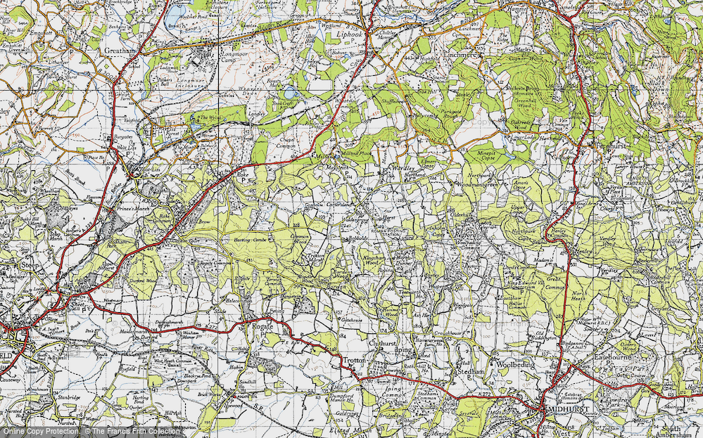 Old Map of Milland, 1940 in 1940