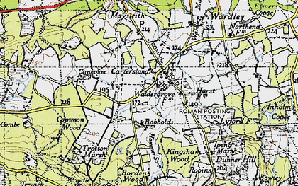 Old map of Milland in 1940