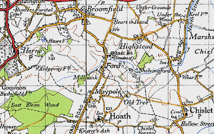 Old map of Millbank in 1947