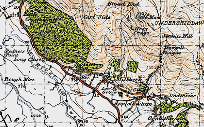 Old map of Broad End in 1947