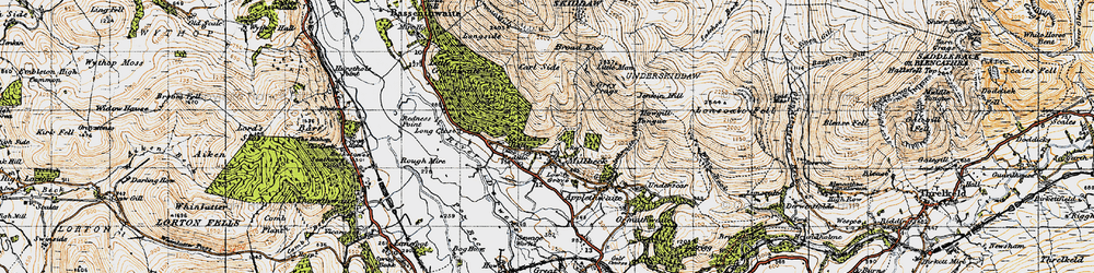 Old map of Broad End in 1947