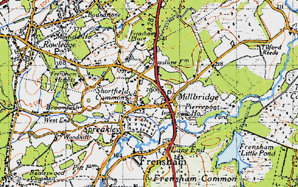 Old map of Broomfields in 1940