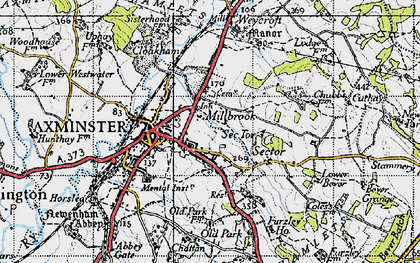 Old map of Millbrook in 1945