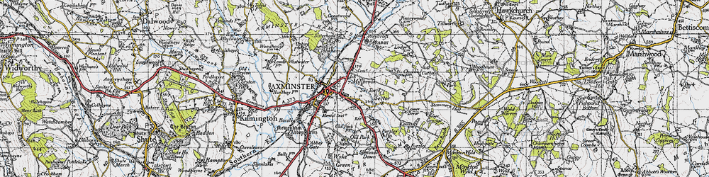 Old map of Millbrook in 1945