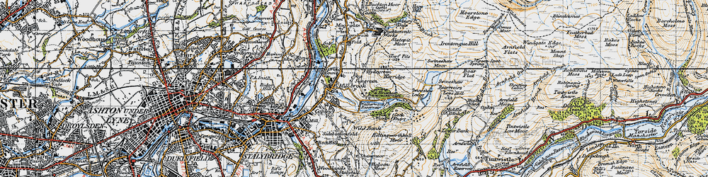 Old map of Harridge in 1947