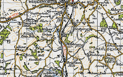 Old map of Millers Green in 1946