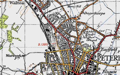 Old map of Millfield in 1946