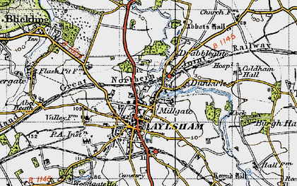 Old map of Millgate in 1945