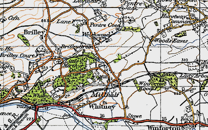 Old map of Millhalf in 1947