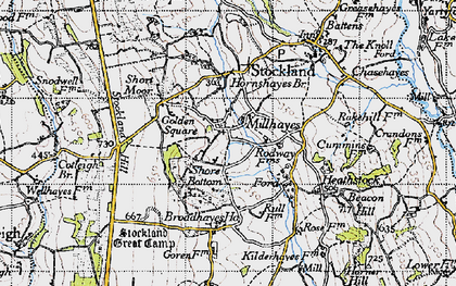 Old map of Broadhayes Ho in 1946