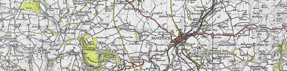 Old map of Artiscombe in 1946