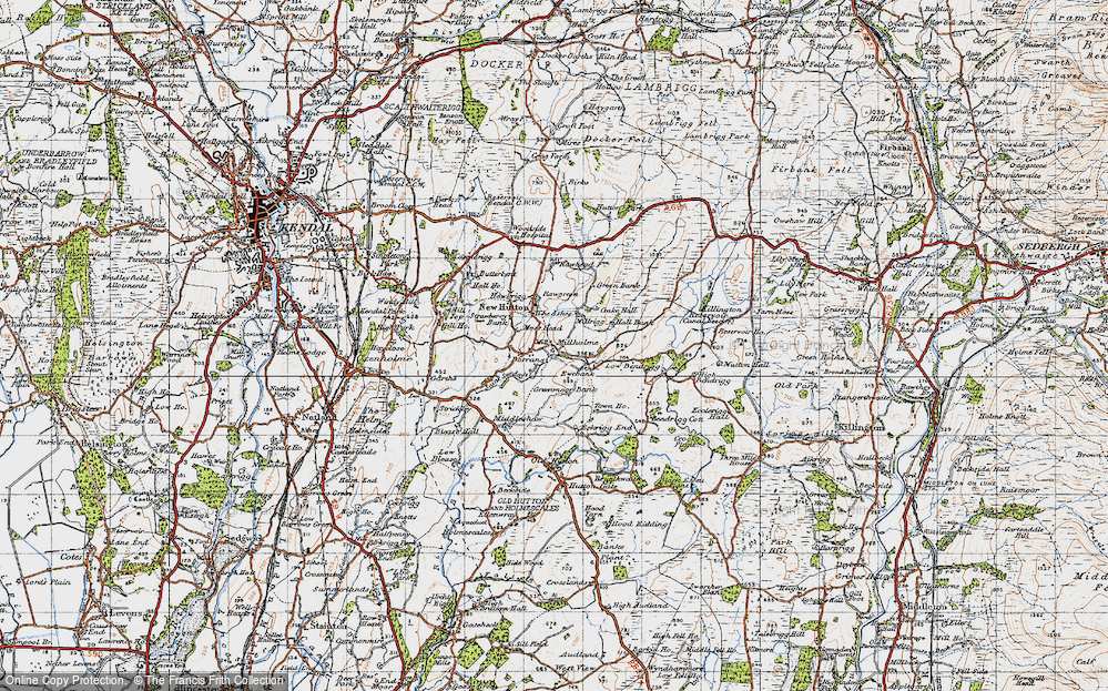Old Map of Historic Map covering Borrans in 1947