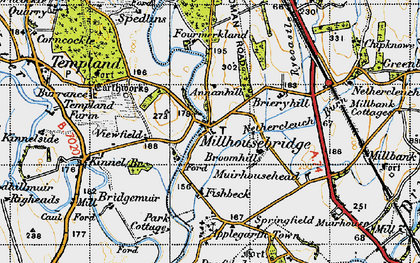 Old map of Millhousebridge in 1947