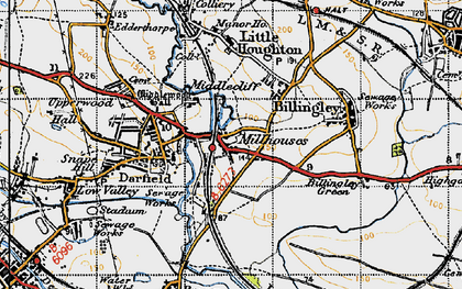 Old map of Middlewood Hall in 1947