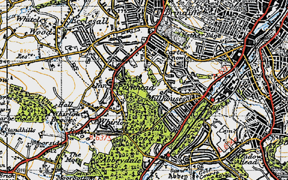 Old map of Millhouses in 1947