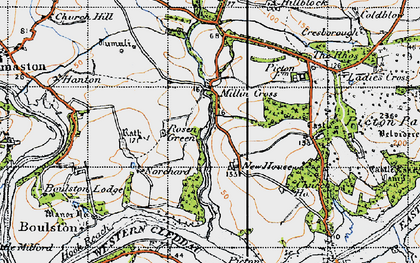 Old map of Millin Cross in 1946