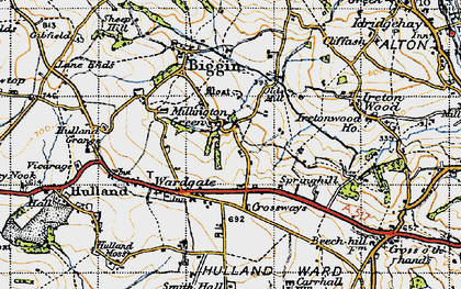 Old map of Millington Green in 1946