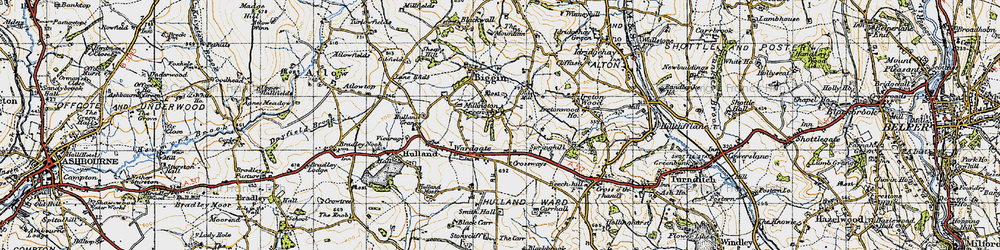 Old map of Crossways Fm in 1946